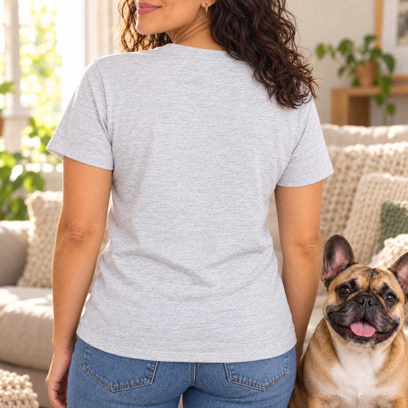 Frenchie Badge shirt — back view