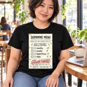 Dopamine Menu shirt — lifestyle photo