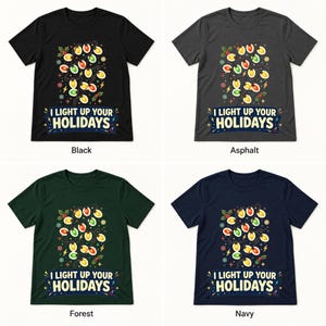 Lit-Up Holidays shirt — color options