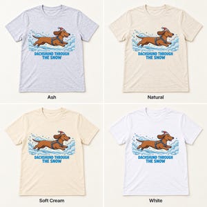 Dachshund Through the Snow Christmas shirt — color options