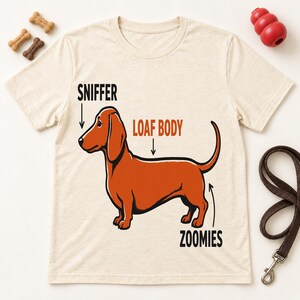 Dachshund Anatomy shirt — lifestyle photo