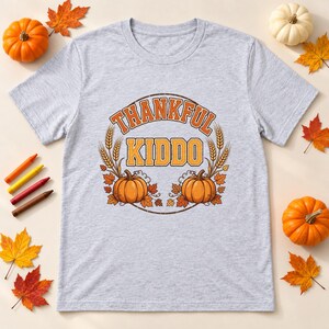 Thankful Kiddo Thanksgiving shirt — lifestyle photo