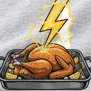 Turkey Day Electrician Thanksgiving shirt — design close-up