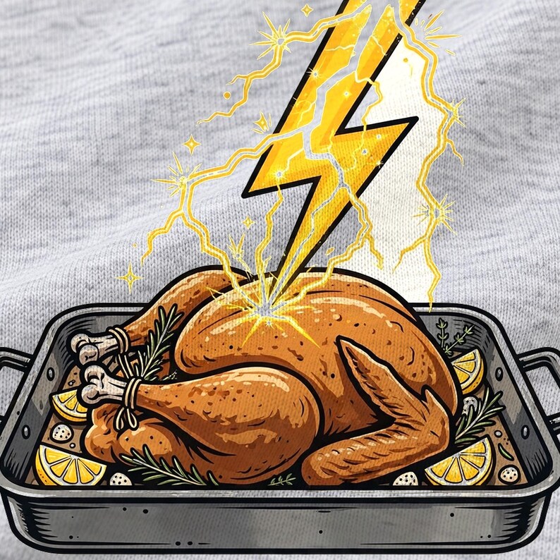 Turkey Day Electrician Thanksgiving shirt — design close-up