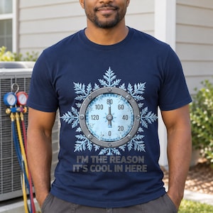 HVAC Cool shirt — worn by model