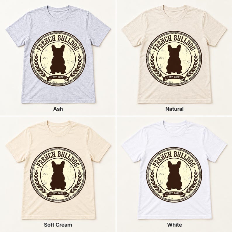 Frenchie Badge shirt — color options