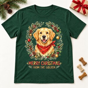 Golden Christmas shirt — lifestyle photo