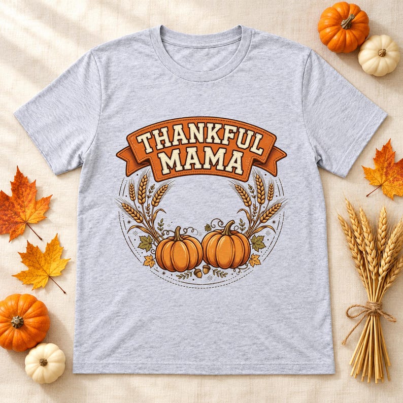 Thankful Mama Thanksgiving shirt — lifestyle photo