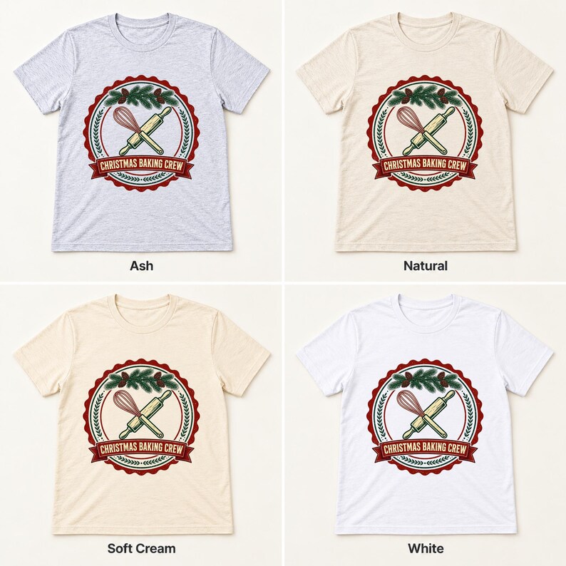 Christmas Baking Crew shirt — color options