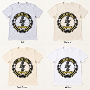 Electrician Badge shirt — color options