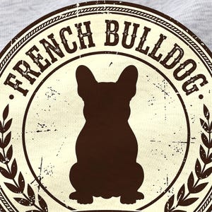 Frenchie Badge shirt — design close-up
