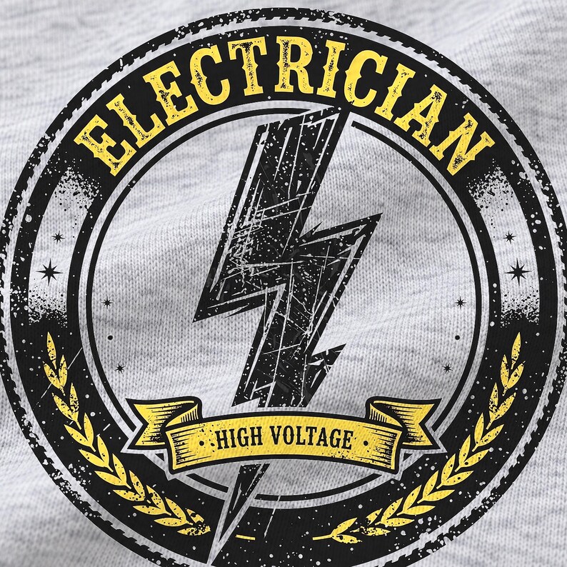 Electrician Badge shirt — design close-up
