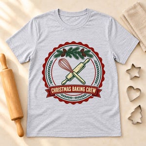 Christmas Baking Crew shirt — lifestyle photo