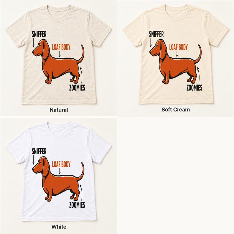 Dachshund Anatomy shirt — color options