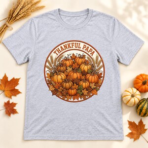 Thankful Papa Thanksgiving shirt — lifestyle photo