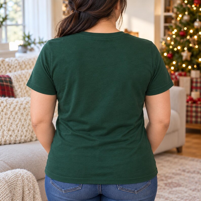Golden Christmas shirt — back view