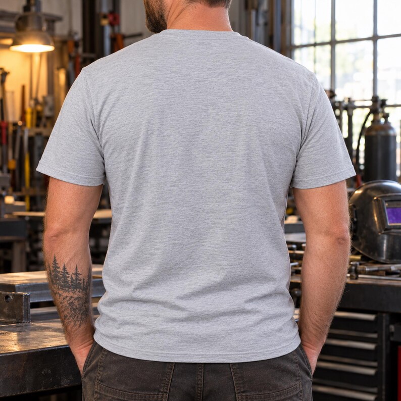 Welder Sparks shirt — back view