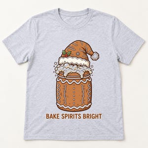 Bake Spirits Bright Christmas shirt — flat lay