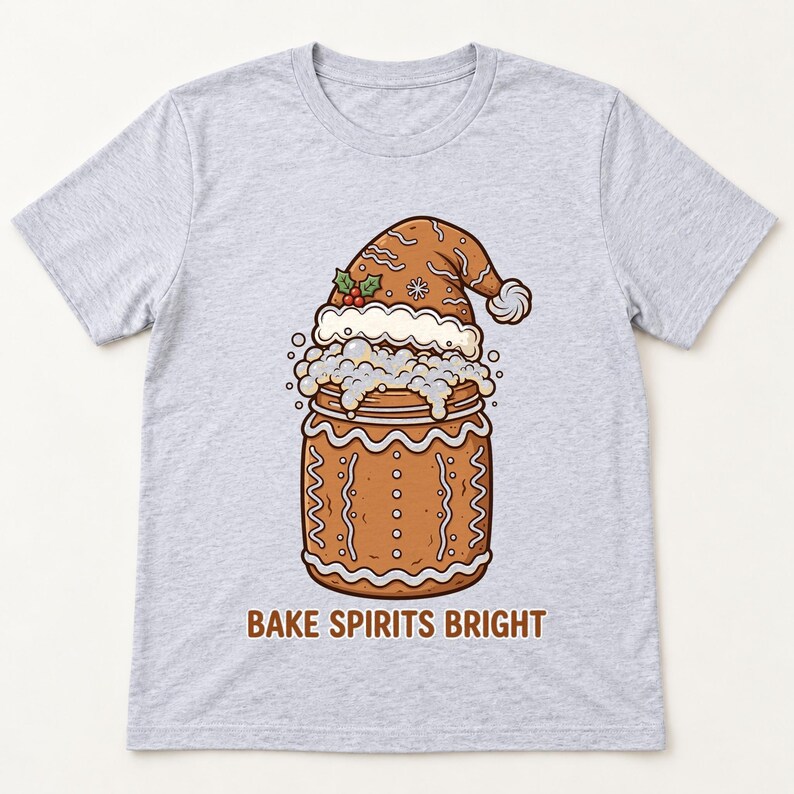 Bake Spirits Bright Christmas shirt — flat lay