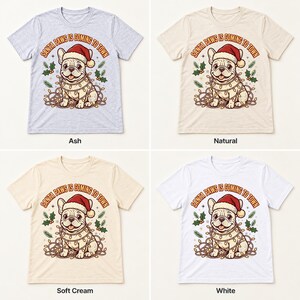 Frenchie Santa Paws Christmas shirt — color options
