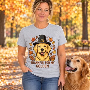 Grateful Golden Thanksgiving shirt — lifestyle photo