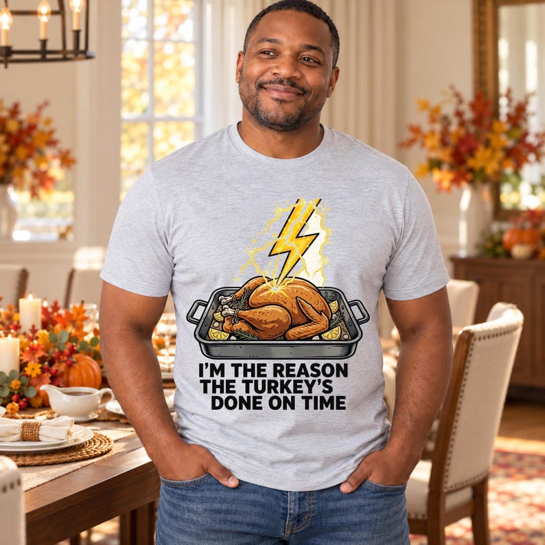 Turkey Day Electrician Thanksgiving shirt — lifestyle photo