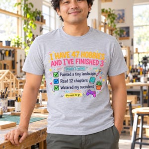 47 Hobbies shirt — lifestyle photo