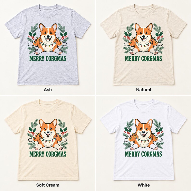 Merry Corgmas Christmas shirt — color options