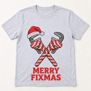Fixmas Plumber Christmas shirt — flat lay