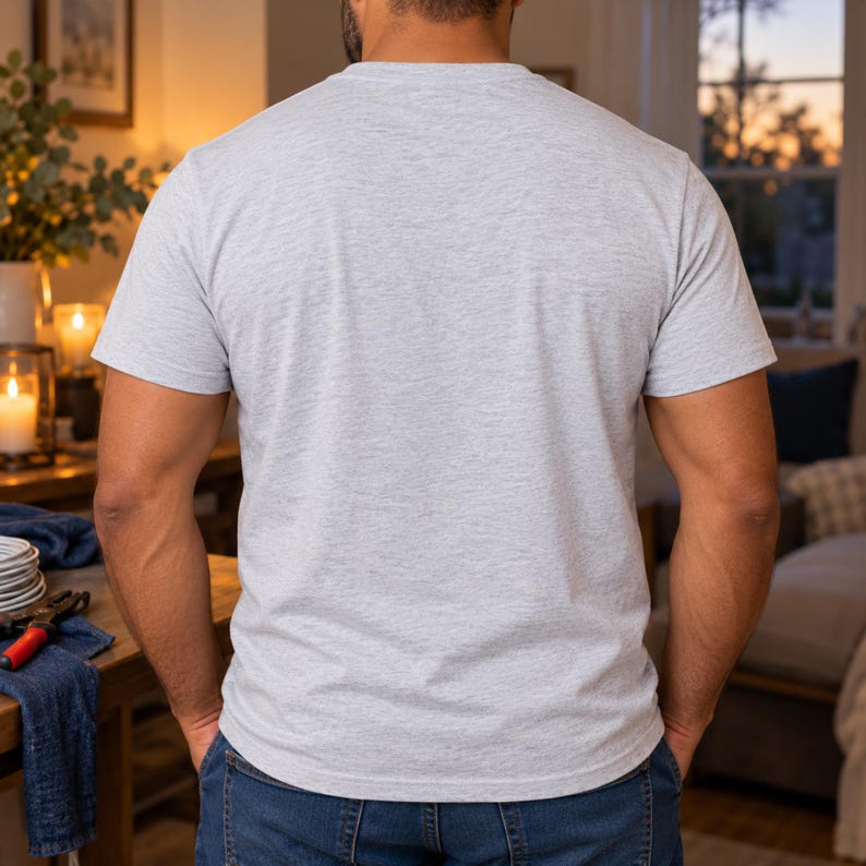 Eight Nights of Light Hanukkah shirt — back view