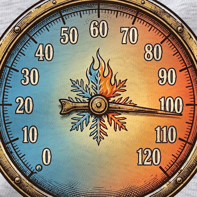 Warm In Here HVAC Christmas shirt — design close-up