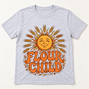 Flour Child shirt — flat lay