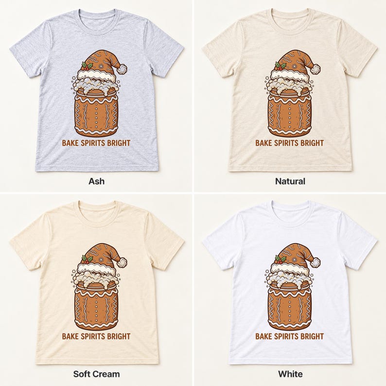 Bake Spirits Bright Christmas shirt — color options