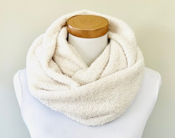 Cream Sweater Knit Infinity Scarf