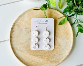 Sand Dollar Earrings Polymer Clay Beach Vacation Earrings