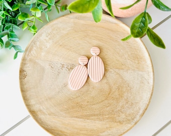 Peach Polymer Clay Earrings