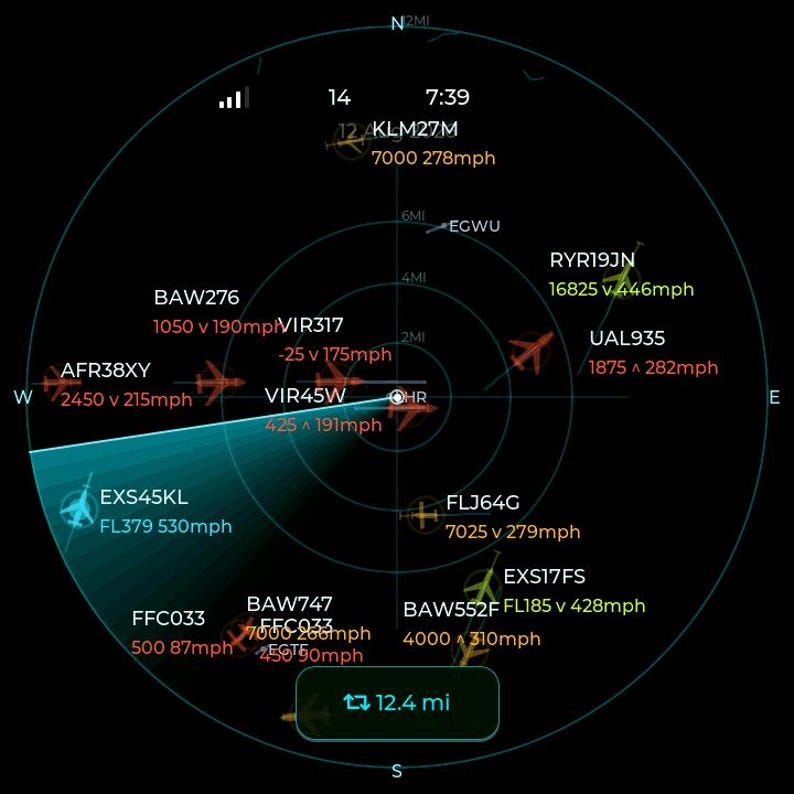 Skyglass Live Flight Tracker – Wifi Aircraft Radar, Round Touchscreen ...