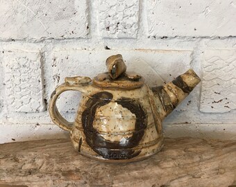 Handmade ceramic teapot, whimsical pottery, julieholtstudio, Small Batch Pottery, happy pottery, stoneware