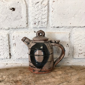 Handmade Ceramic Teapot, 8-10 oz, whimsical pottery, pottery, earthenware, tea lover, housewarming gift