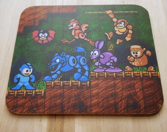 Megaman Woodman Mousepad - Almost Perfect - As/Is Clearance #0148