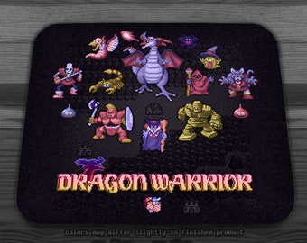 Warrior Dragon Mousepad - Great Gift Idea for any Retro RPG Gamer