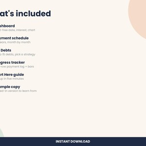 Debt Payoff Planner Spreadsheet, Snowball and Avalanche for Excel & Google Sheets image 6