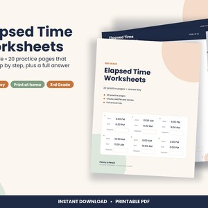 3rd Grade Elapsed Time Worksheets, 20 Pages with Answer Key (PDF Download) image 1
