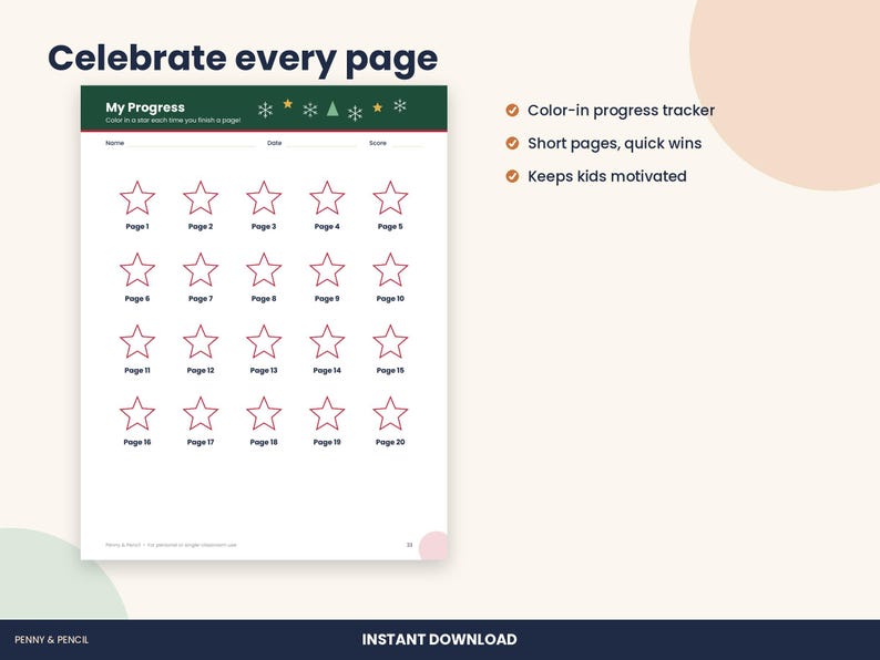 Christmas Math Worksheets, 3rd and 4th Grade Multiplication and Division (PDF Download) image 5