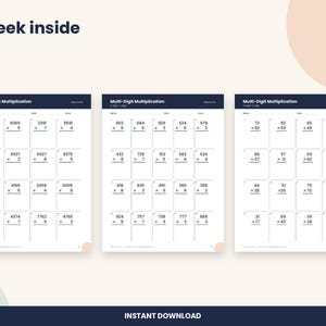 4th Grade Multi-Digit Multiplication Worksheets with Answer Key (PDF Download) bild 4