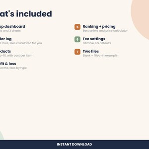 Etsy Seller Profit Tracker Spreadsheet, Fee Calculator for Excel & Google Sheets image 6