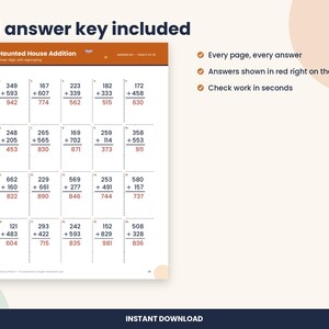 Halloween Math Worksheets, 2nd and 3rd Grade Regrouping, Multiplication (PDF Download) imagen 3