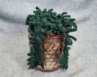 Crochet Plant Made from Reclaimed Yarn, Faux Plant Decor, Vining Plant