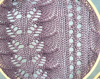 Lace Wall Hanging Embroidery Hoop Decor, Boho Wall Art, Light Purple 6 Inch Hoop