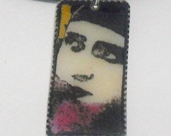 Plastic Portrait Pendant